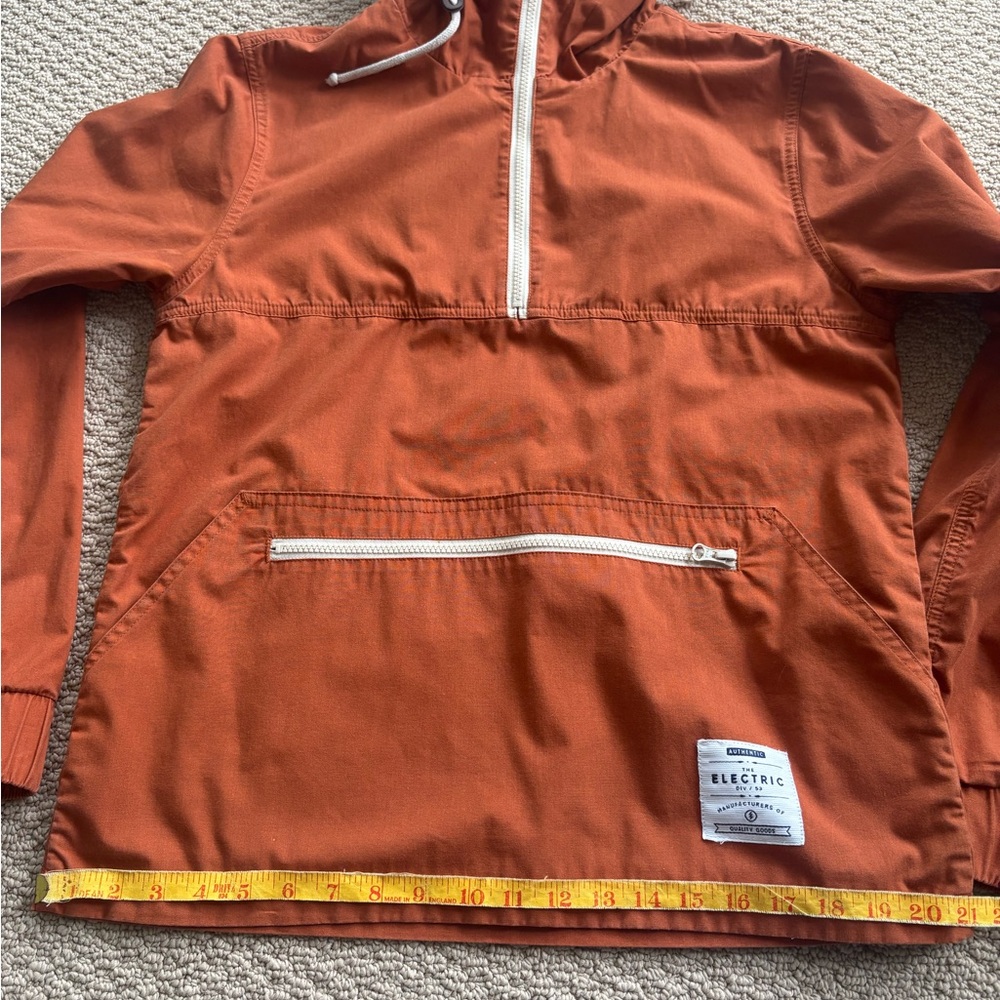 Orange Hooded Anorak Pullover Jacket - Picture 11 of 12